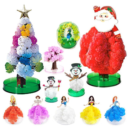 DIY Magic Growing Christmas Tree Three-Dimensional Crystal Amazing Paper Tree Blossom