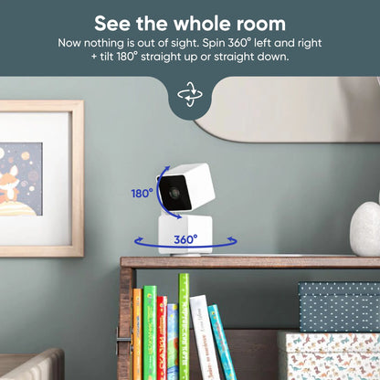 Wyze Cam Pan v3 Indoor/Outdoor 1080p Smart Security Camera for Baby Pet, Color Night Vision, Works with Alexa & Google Assistant